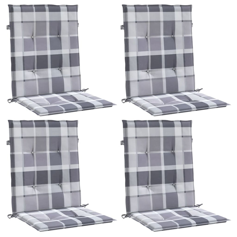 Afbeelding laden in galerijviewer, Vidaxl tuinstoelkussens 4 st 100x50x3 cm oxford stof ruitpatroon grijs