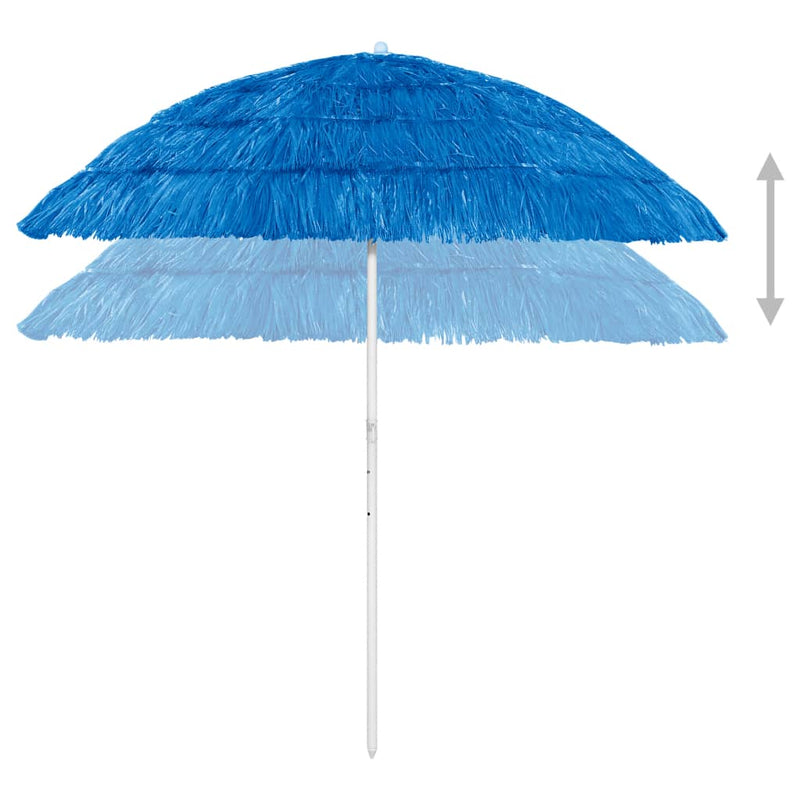 Afbeelding laden in galerijviewer, VidaXL Strandparasol Hawaï 240 cm blauw