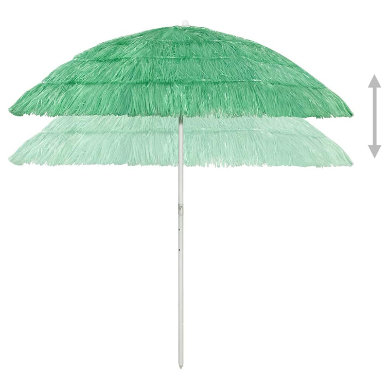 Afbeelding laden in galerijviewer, Vidaxl strandparasol hawaï 240 cm groen