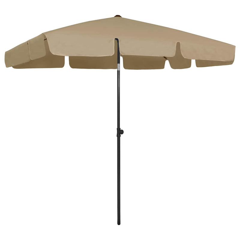 Afbeelding laden in galerijviewer, Vidaxl strandparasol 200x125 cm taupe