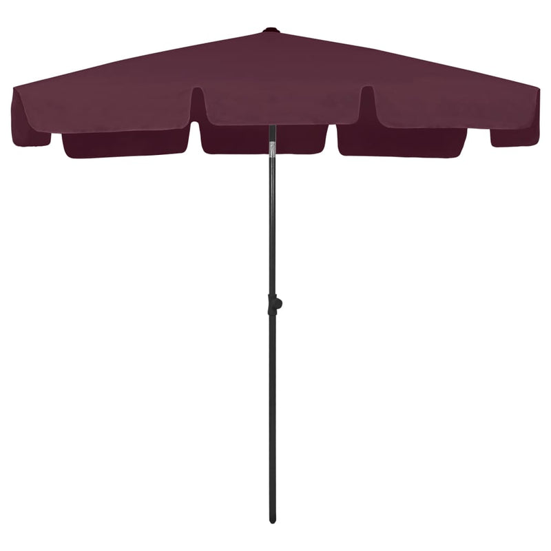 Afbeelding laden in galerijviewer, Vidaxl strandparasol 200x125 cm bordeauxrood