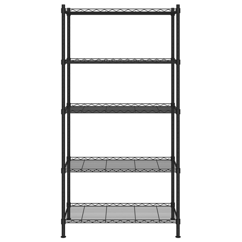 Afbeelding laden in galerijviewer, Vidaxl opbergrek 5-laags 250 kg 90x35x180 cm zwart