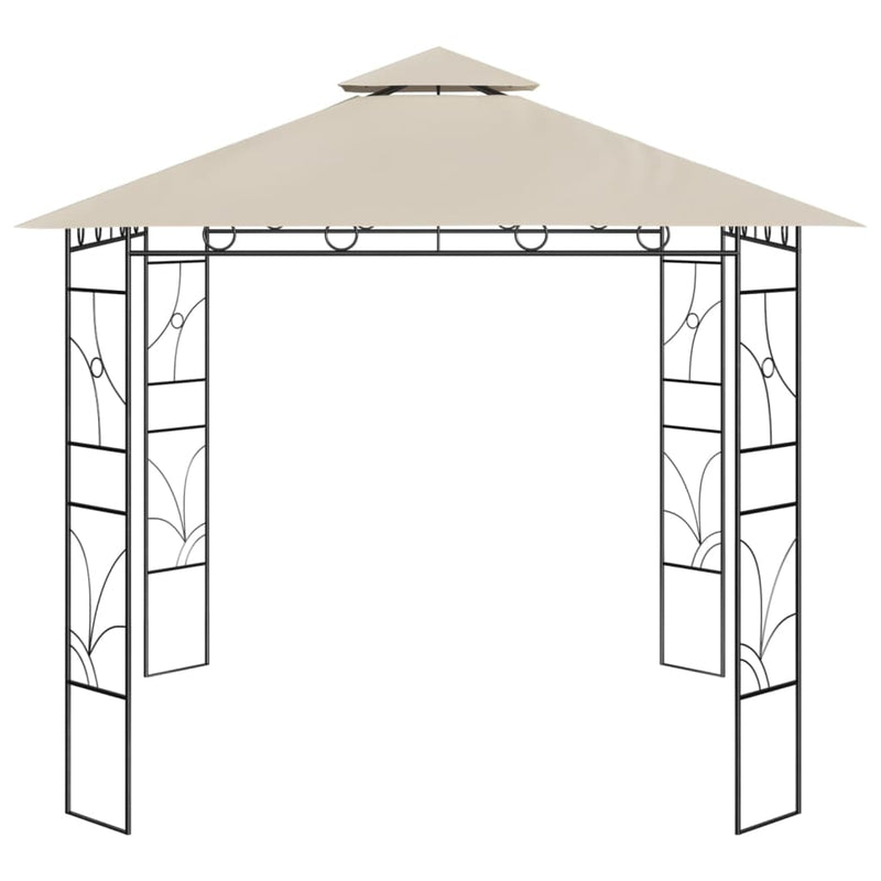 Afbeelding laden in galerijviewer, Vidaxl prieel 160 g m² 3x3x2,7 m crèmekleurig