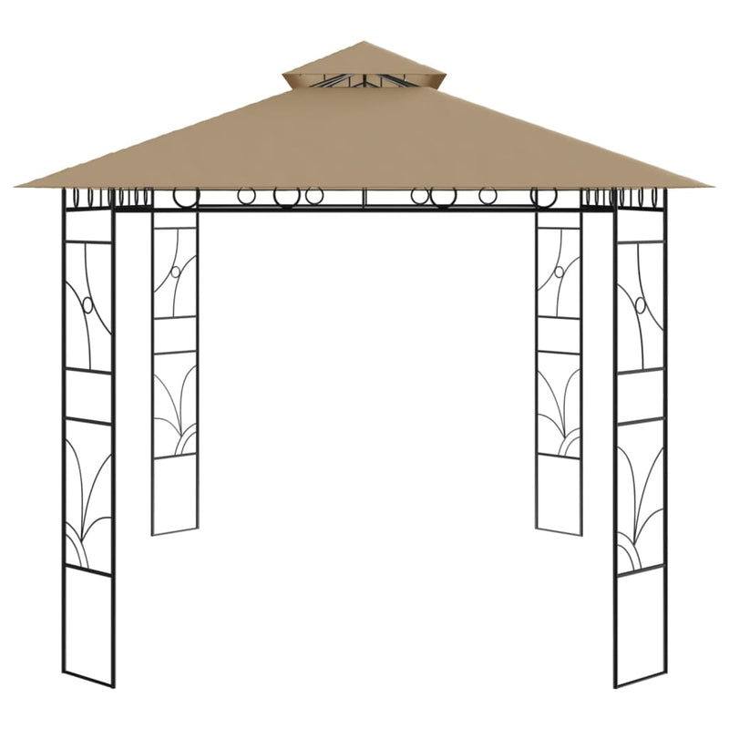 Afbeelding laden in galerijviewer, Vidaxl prieel 160 g m² 4x3x2,7 m taupe