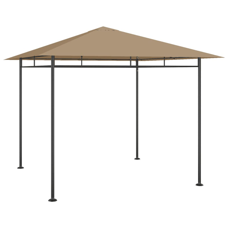 Afbeelding laden in galerijviewer, Vidaxl prieel 180 g m² 3x3x2,7 m taupe