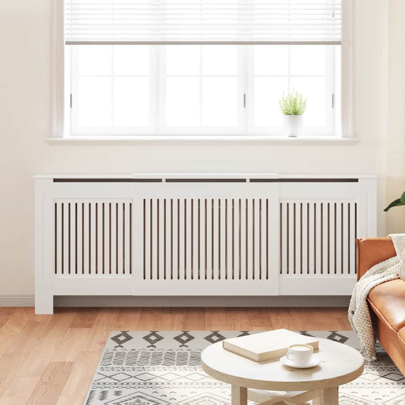 Afbeelding laden in galerijviewer, Vidaxl radiatorombouw 205 cm mdf wit