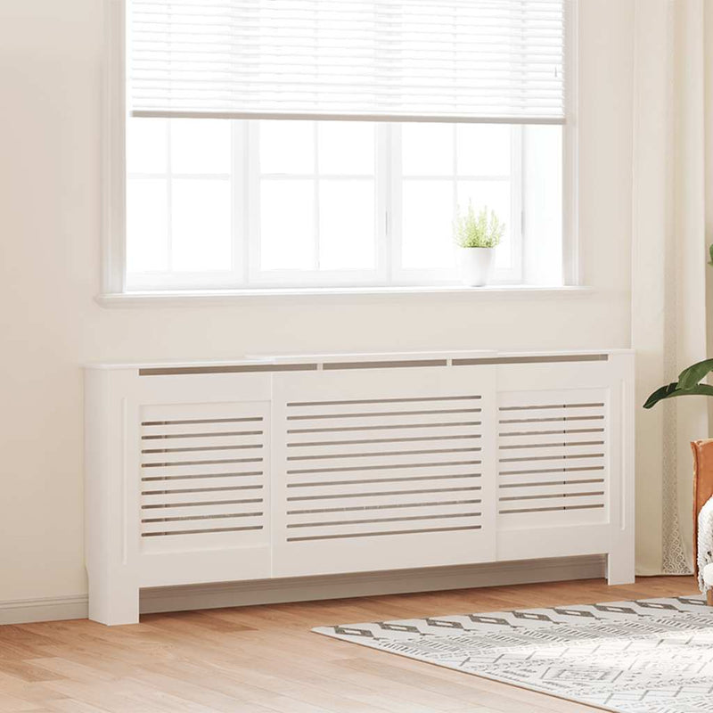 Afbeelding laden in galerijviewer, Vidaxl radiatorombouw 205 cm mdf wit