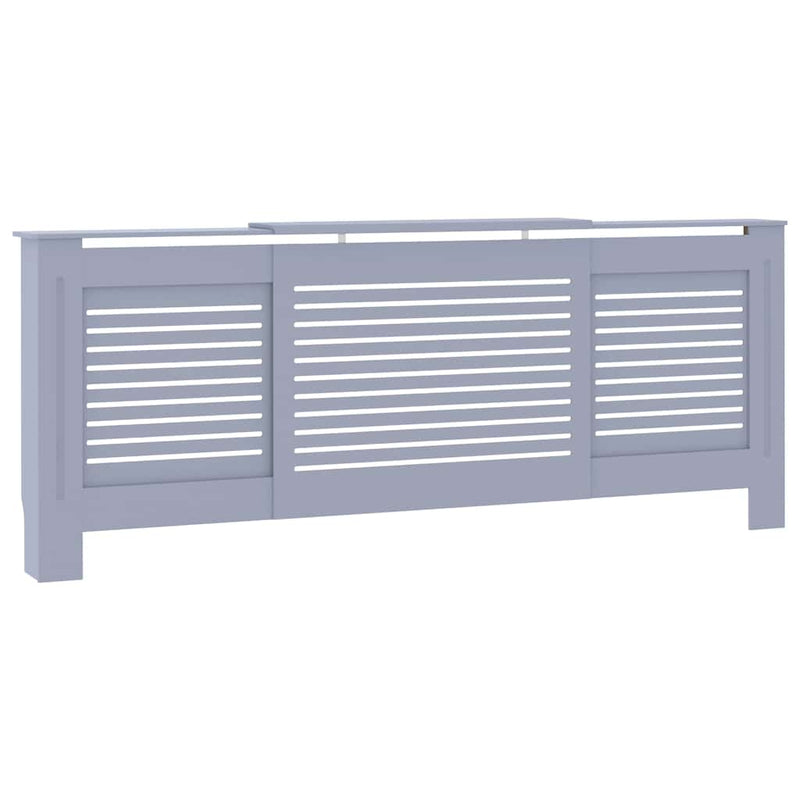 Afbeelding laden in galerijviewer, Vidaxl radiatorombouw 205 cm mdf grijs