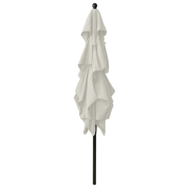 Afbeelding laden in galerijviewer, Vidaxl parasol 3-laags met aluminium paal 2,5x2,5 m zandkleurig