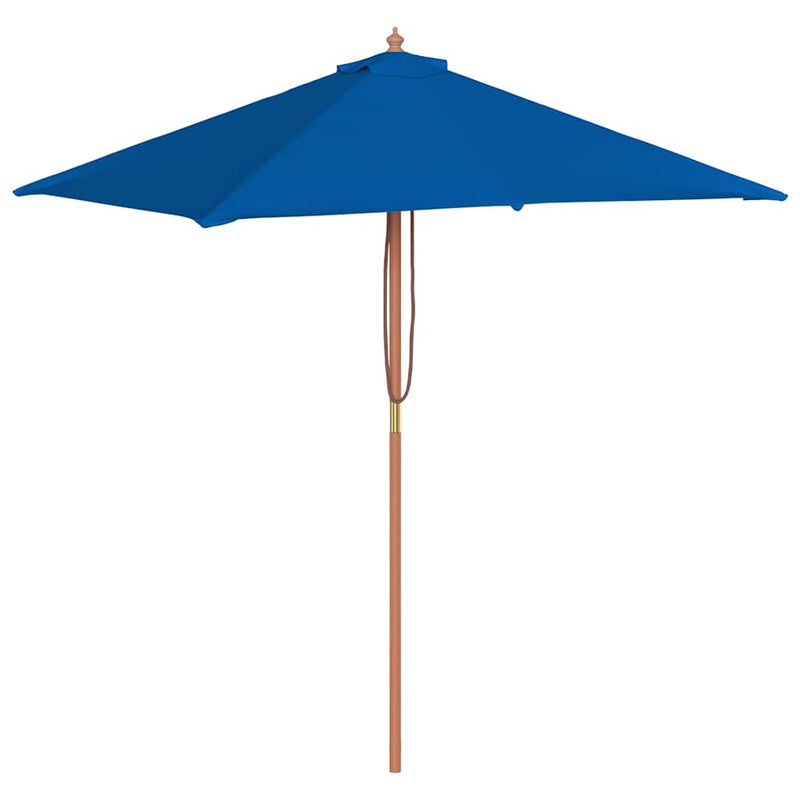 Afbeelding laden in galerijviewer, Vidaxl parasol met houten paal 150x200 cm blauw
