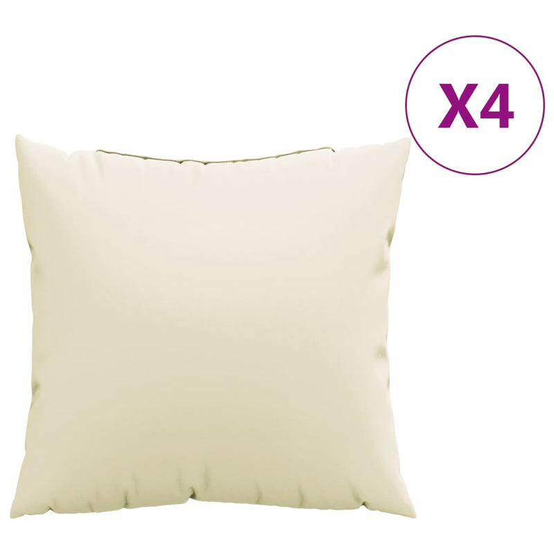 Afbeelding laden in galerijviewer, Vidaxl sierkussens 4 st 50x50 cm stof crèmekleurig