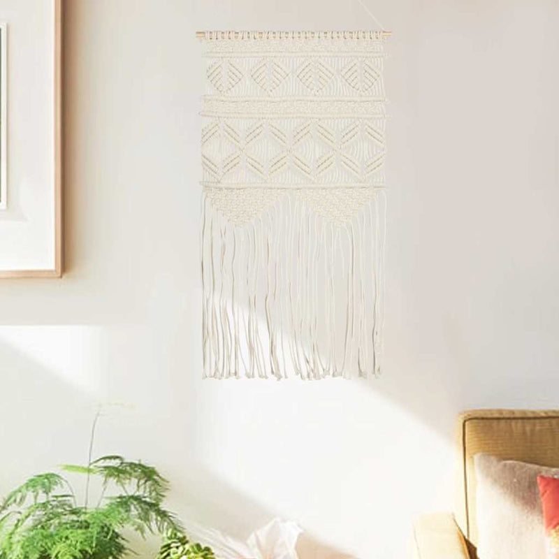 Afbeelding laden in galerijviewer, Vidaxl wandhanger macramé 40x80 cm katoen