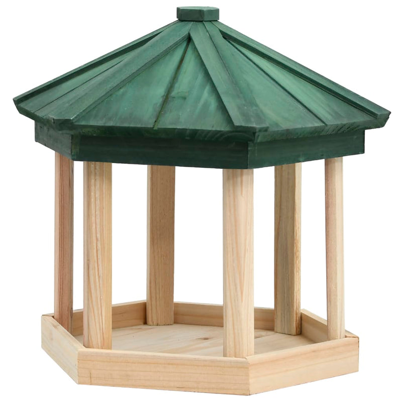 Afbeelding laden in galerijviewer, Vidaxl vogelvoeder achthoekig 33x30 cm massief vurenhout