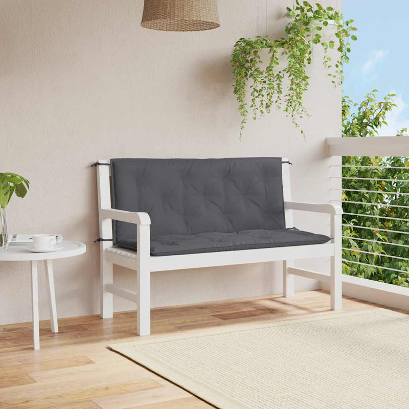 Afbeelding laden in galerijviewer, Vidaxl tuinbankkussen 120x(50+50)x7 cm oxford stof antracietkleurig