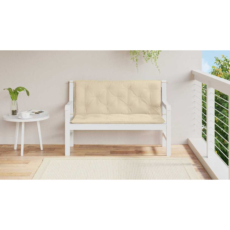 Afbeelding laden in galerijviewer, Vidaxl tuinbankkussen 120x(50+50)x7 cm oxford stof beige