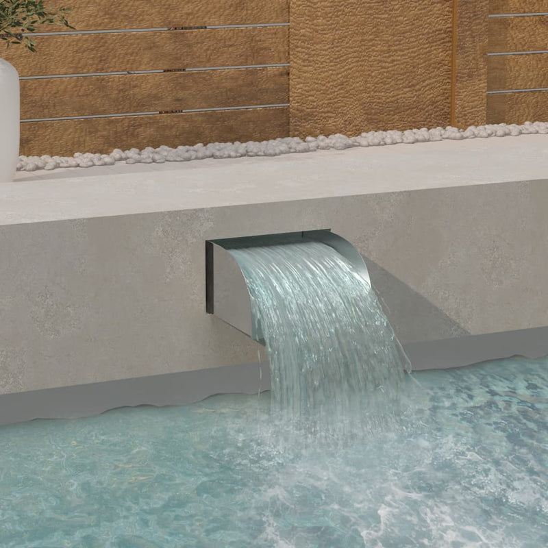 Afbeelding laden in galerijviewer, Vidaxl waterval met led's 30x34x14 cm roestvrij staal 304