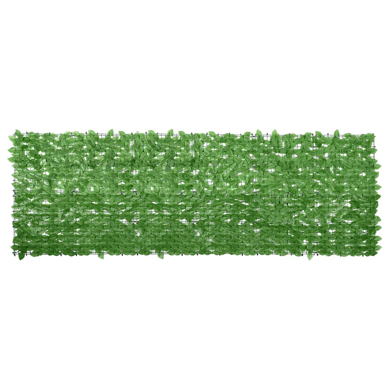 Afbeelding laden in galerijviewer, Vidaxl balkonscherm met groene bladeren 300x100 cm