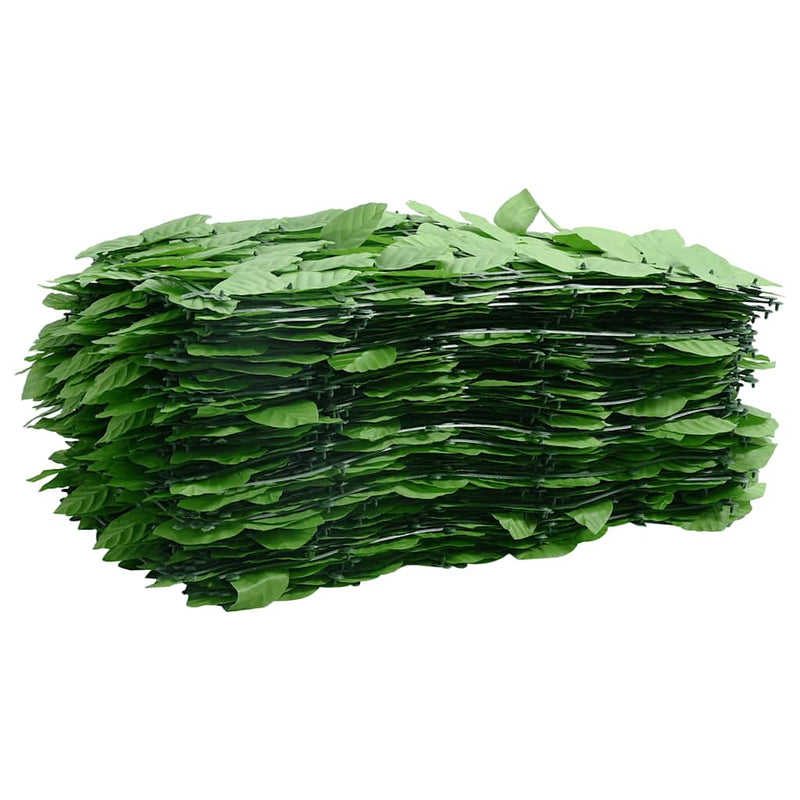 Afbeelding laden in galerijviewer, Vidaxl balkonscherm met groene bladeren 300x150 cm