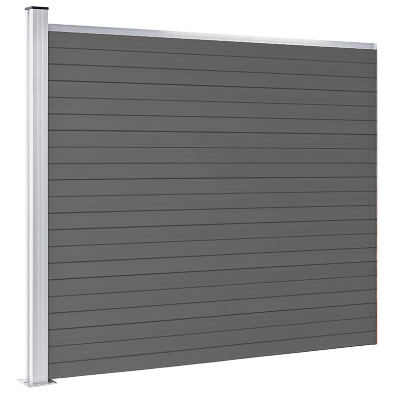 Afbeelding laden in galerijviewer, Vidaxl schuttingpaneel 175x146 cm hkc grijs