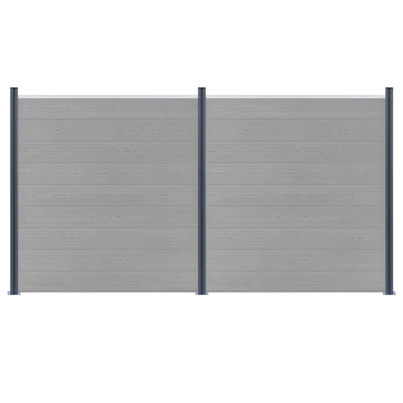 Afbeelding laden in galerijviewer, Vidaxl schuttingpalen 3 st 185 cm aluminium donkergrijs