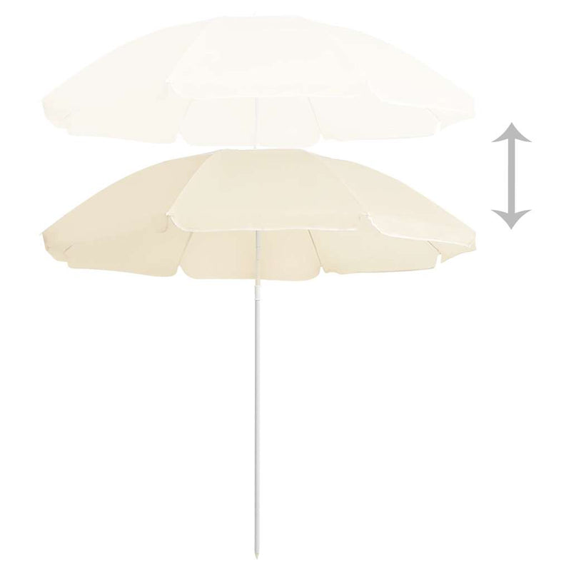 Afbeelding laden in galerijviewer, Vidaxl parasol met stalen paal 180 cm zandkleurig