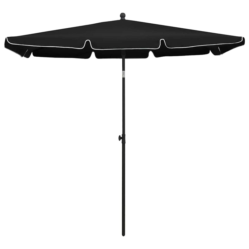 Afbeelding laden in galerijviewer, Vidaxl parasol met paal 210x140 cm zwart