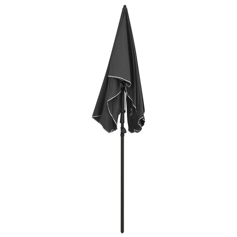 Afbeelding laden in galerijviewer, Vidaxl parasol met paal 200x130 cm antracietkleurig