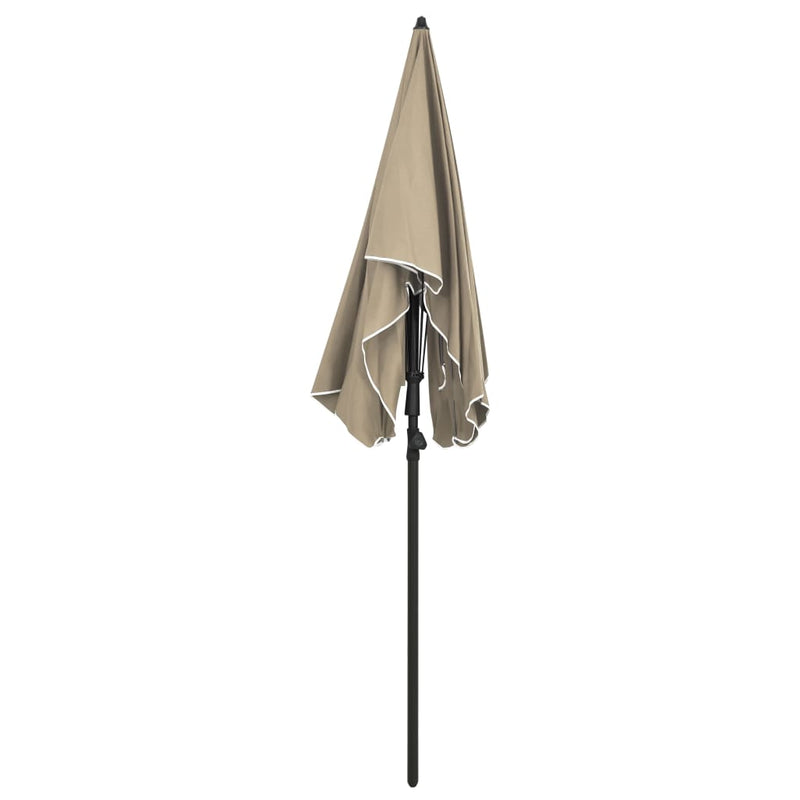 Afbeelding laden in galerijviewer, Vidaxl parasol met paal 200x130 cm taupe