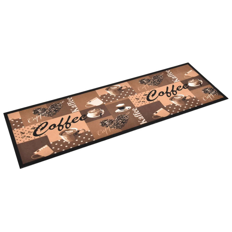 Afbeelding laden in galerijviewer, Vidaxl keukenmat wasbaar coffee 60x300 cm bruin