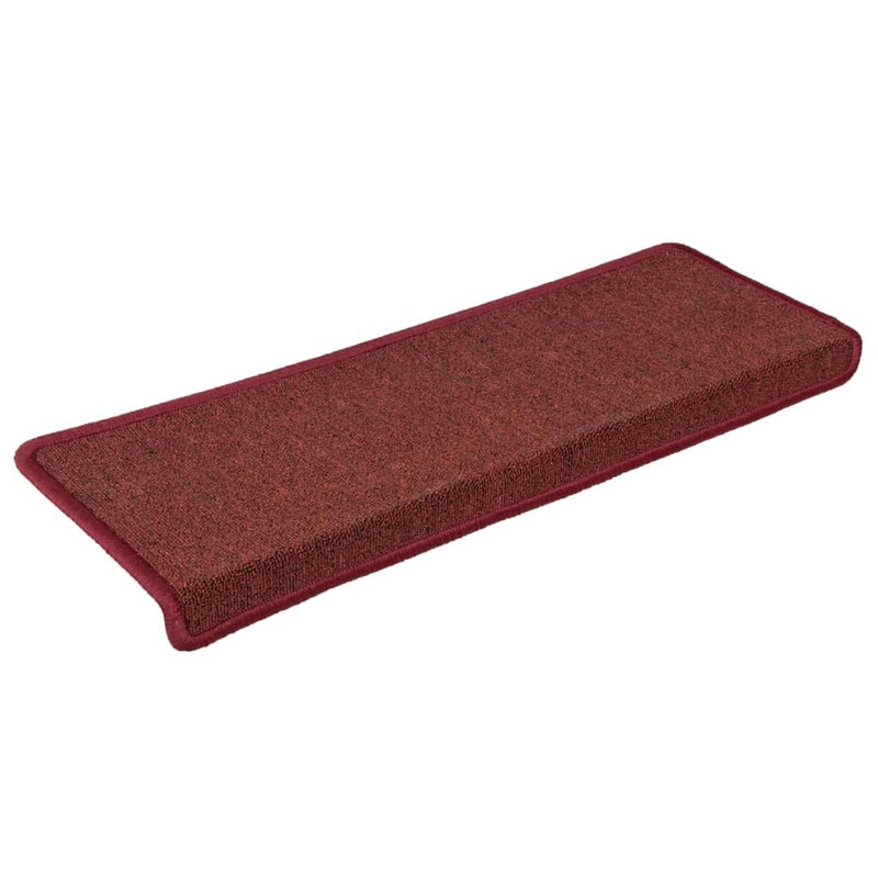 Afbeelding laden in galerijviewer, Vidaxl trapmatten 15 st 65x21x4 cm bordeaux rechthoekige rand