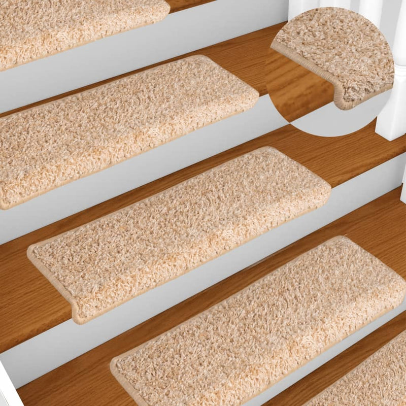 Afbeelding laden in galerijviewer, Vidaxl trapmatten 15 st 65x21x4 cm goud rechthoekige rand