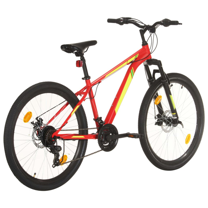 Afbeelding laden in galerijviewer, Vidaxl mountainbike 21 versnellingen 27,5 inch wielen 38 cm frame rood