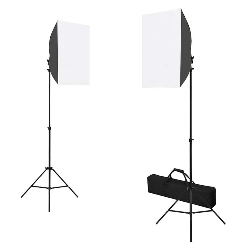 Afbeelding laden in galerijviewer, Vidaxl fotostudioset met softboxlampen, achtergrond en reflector