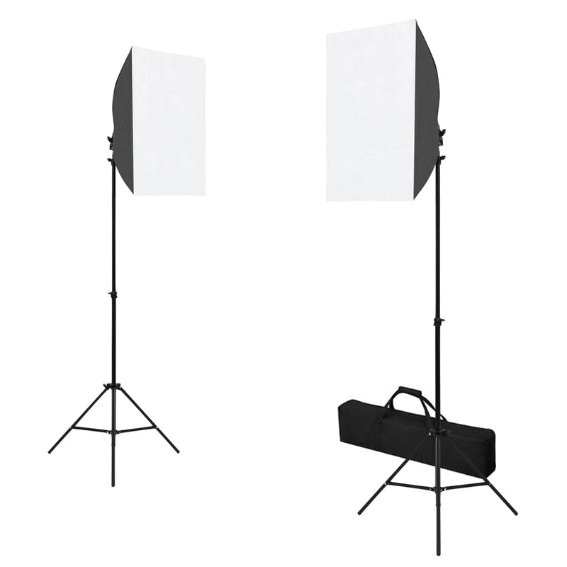 Afbeelding laden in galerijviewer, Vidaxl fotostudioset met softboxlampen, achtergrond en reflector