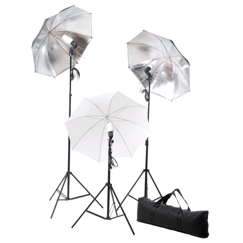 Afbeelding laden in galerijviewer, Vidaxl fotostudioset met lampen, paraplu's, achtergrond en reflector