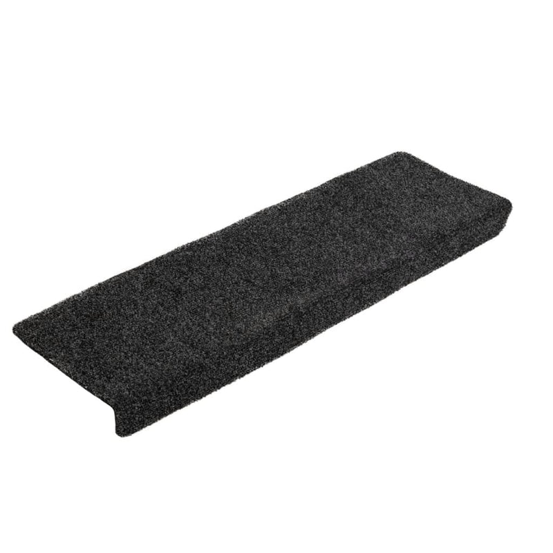 Afbeelding laden in galerijviewer, Vidaxl trapmatten zelfklevend 5 stuks 65x21x4 cm grijs rechthoekige rand