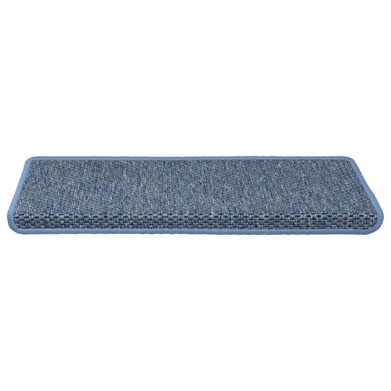 Afbeelding laden in galerijviewer, Vidaxl trapmatten zelfklevend 15 st sisal-look 65x21x4 cm blauw