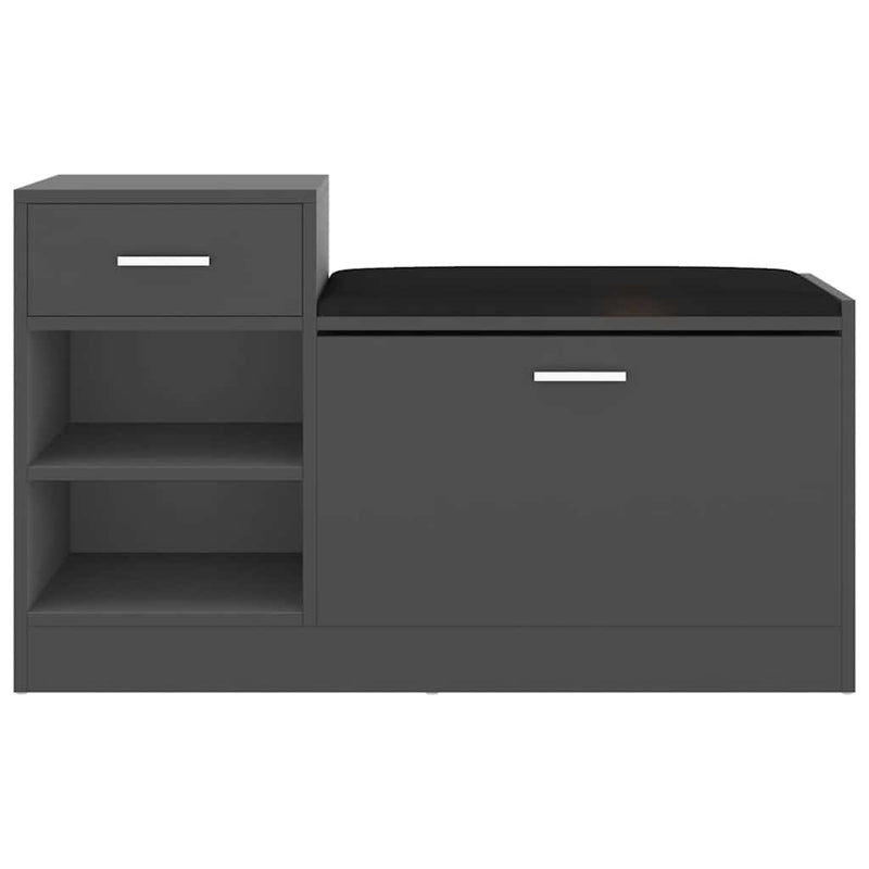 Afbeelding laden in galerijviewer, Vidaxl schoenenbank 94,5x31x57 cm bewerkt hout grijs