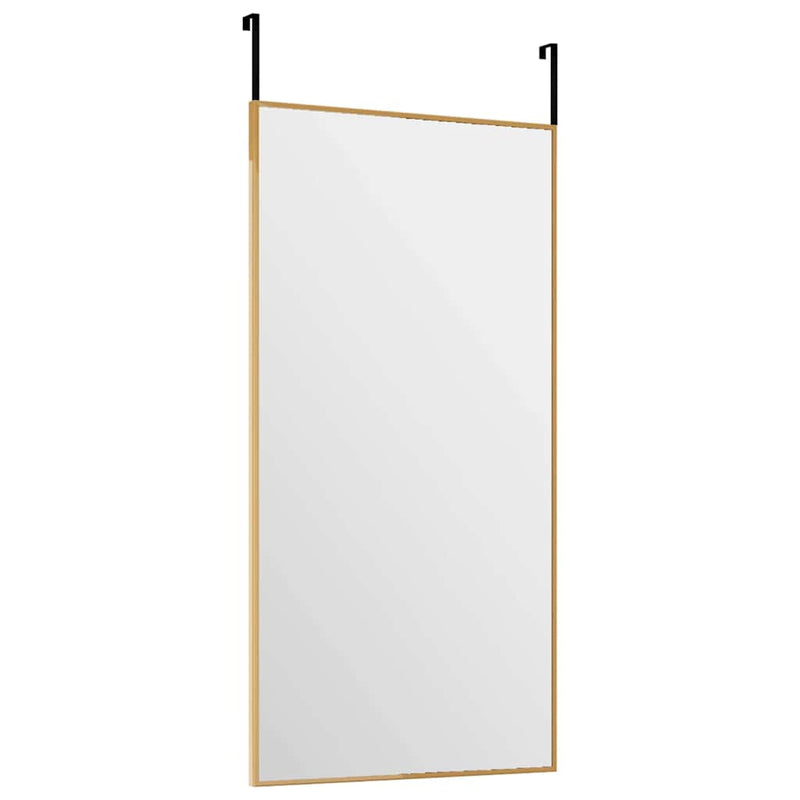 Afbeelding laden in galerijviewer, Vidaxl deurspiegel 30x60 cm glas en aluminium goudkleurig