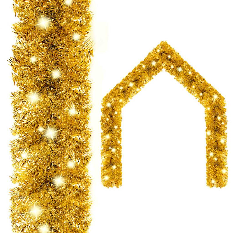 Afbeelding laden in galerijviewer, Vidaxl kerstslinger met led-lampjes 10 m goudkleurig