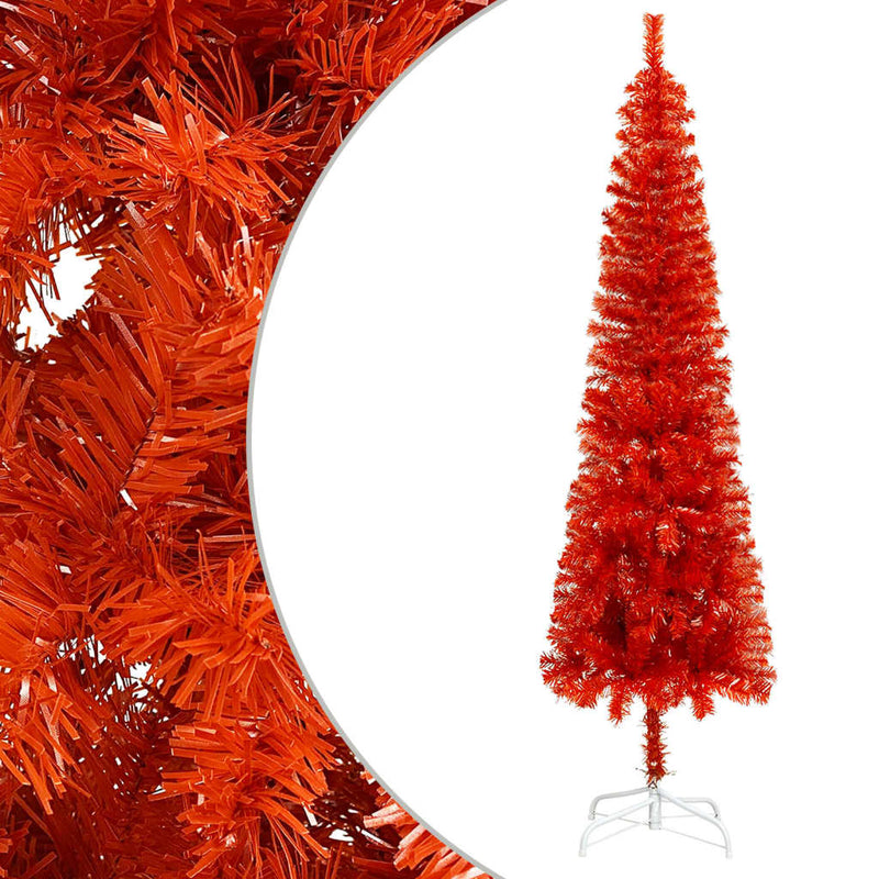 Afbeelding laden in galerijviewer, VidaXL Kerstboom smal 150 cm rood