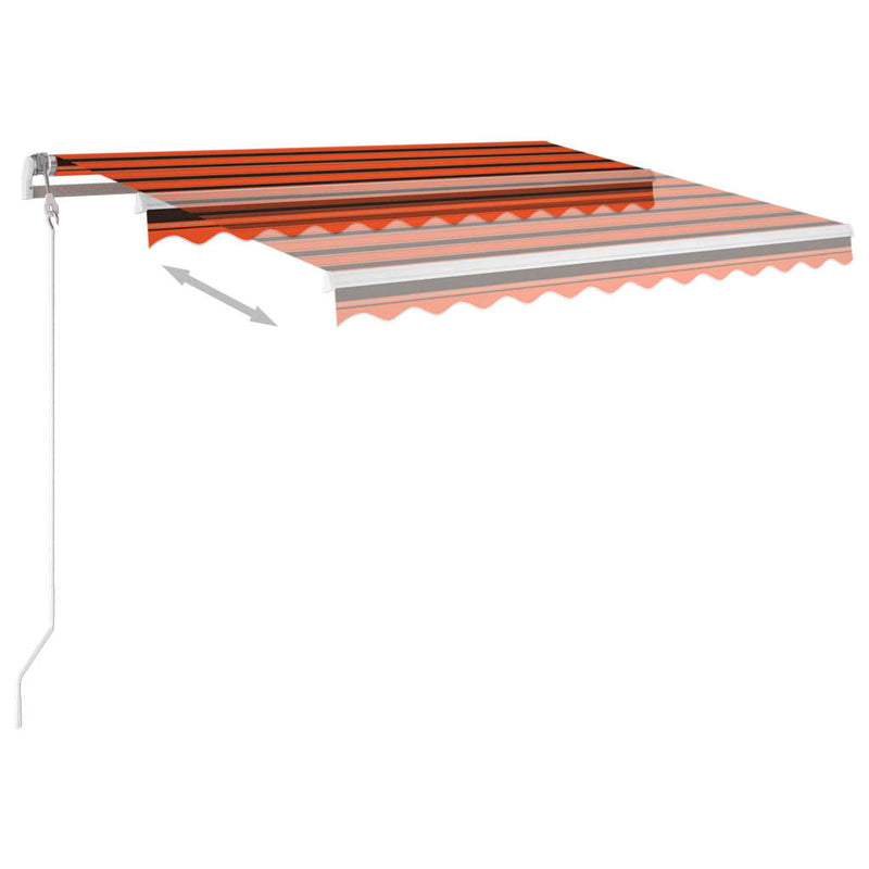 Afbeelding laden in galerijviewer, Vidaxl luifel automatisch uittrekbaar 300x250 cm oranje en bruin