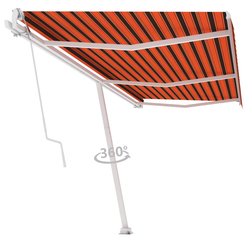 Afbeelding laden in galerijviewer, VidaXL Luifel vrijstaand automatisch 600x350 cm oranje en bruin