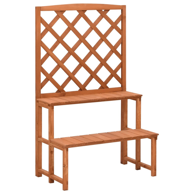 Afbeelding laden in galerijviewer, Vidaxl plantenrek met latwerk 70x42x115 cm massief vurenhout