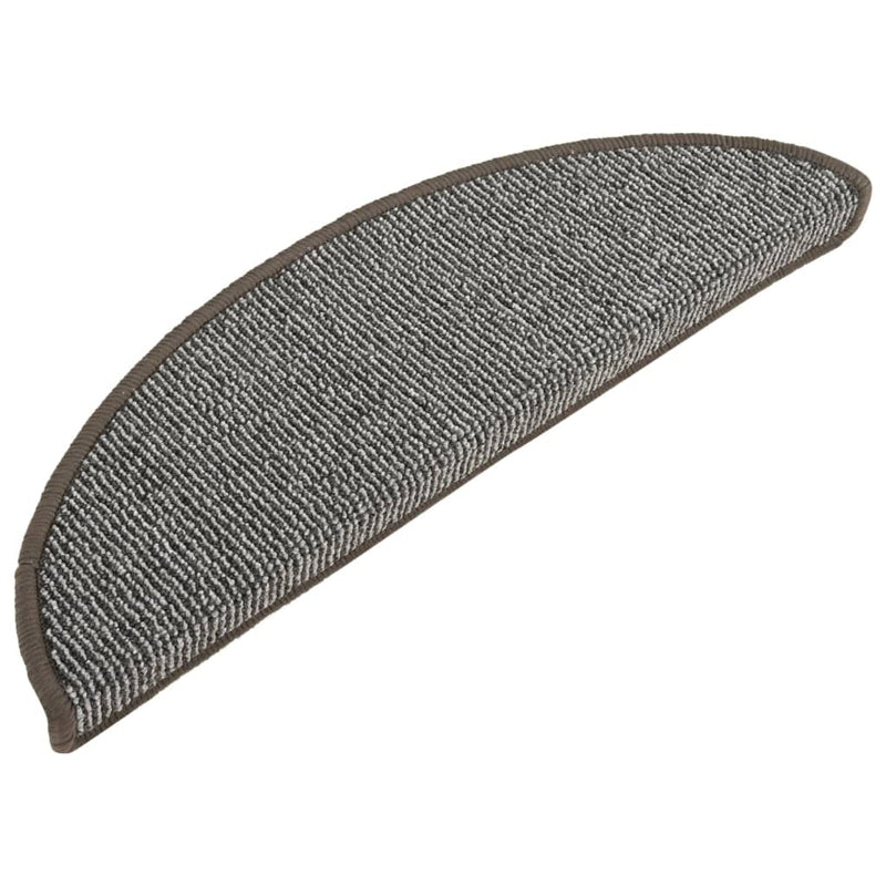 Afbeelding laden in galerijviewer, Vidaxl trapmatten 15 st 56x17x3 cm grijs halfrond