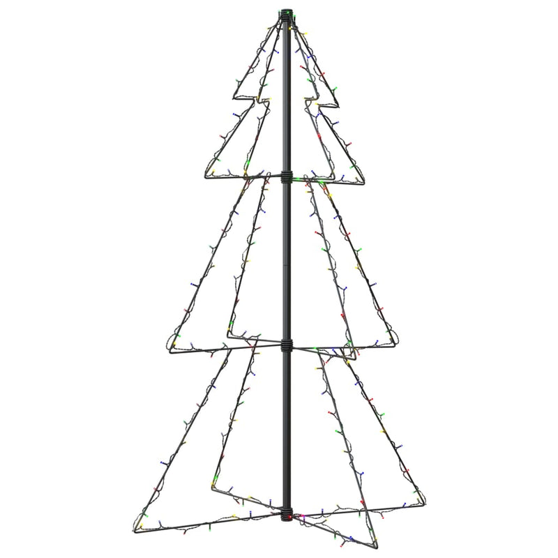Afbeelding laden in galerijviewer, Vidaxl kegelkerstboom 160 led's binnen en buiten 78x120 cm