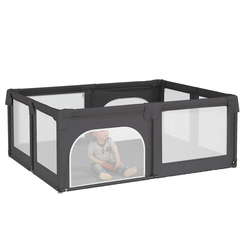 Afbeelding laden in galerijviewer, Vidaxl babybox met 2 deuren oxford stof donkergrijs
