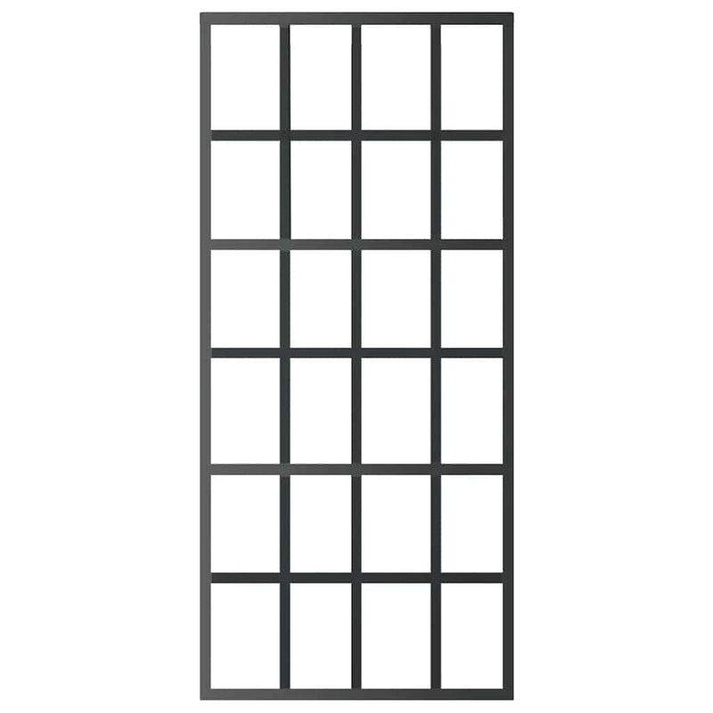 Afbeelding laden in galerijviewer, Vidaxl schuifdeur 90x205 cm esg-glas en aluminium zwart