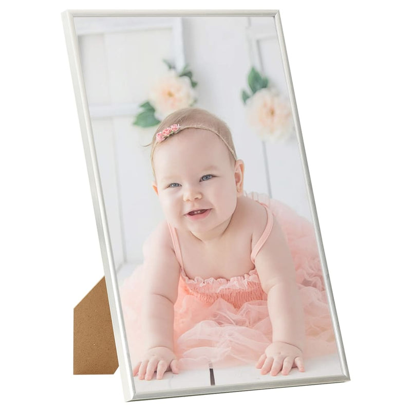 Afbeelding laden in galerijviewer, Vidaxl fotolijsten 3 st voor tafel 15x21cm mdf zilverkleurig