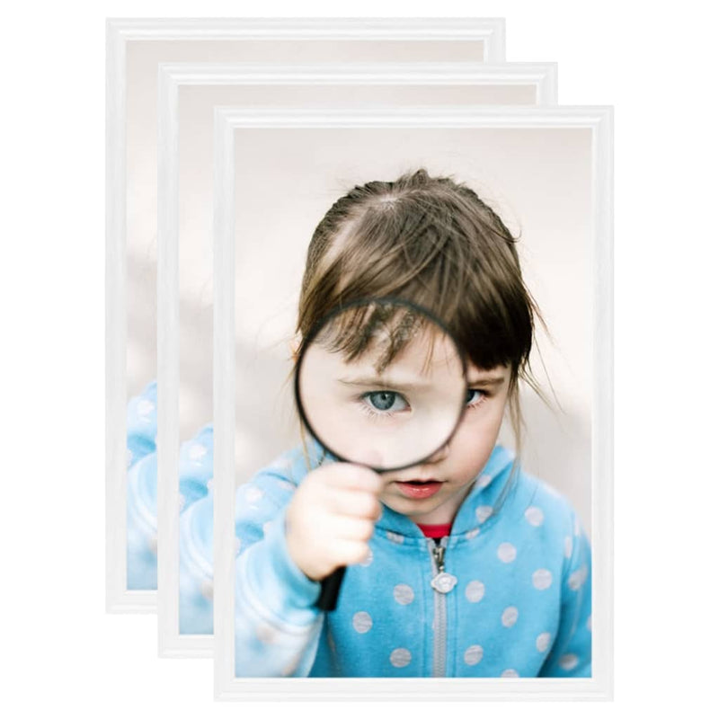 Afbeelding laden in galerijviewer, Vidaxl fotolijsten 3 st voor tafel 21x29,7cm mdf wit